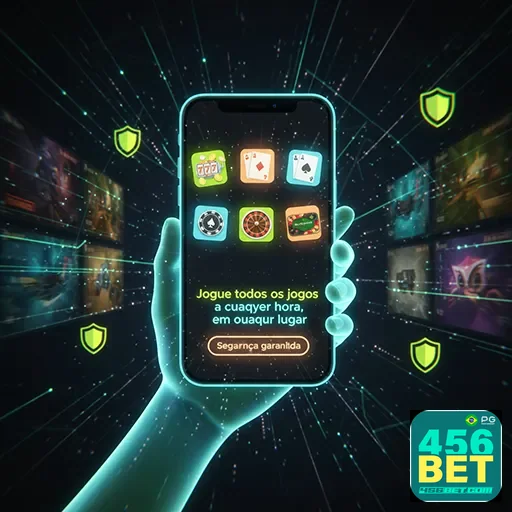 Usuário acessando cassino mobile da 456bet facilmente